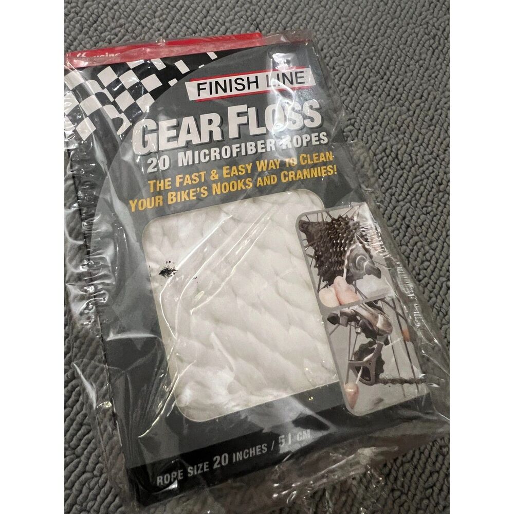 One Finish Line Gear Floss Microfiber Cleaning Rope, New, FREE SHIPPING